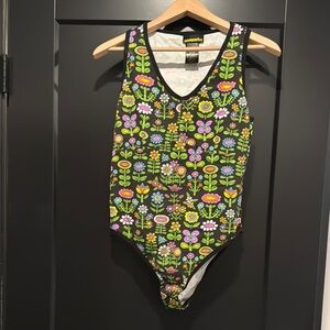 Nooworks Floral Bodysuit - Black with Multicolor Design